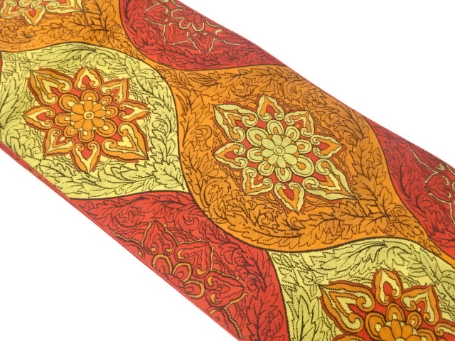 立涌に華紋織り出し名古屋帯